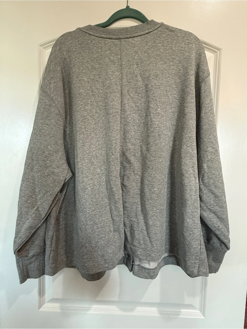 Nike Light Grey Snap-Front Sweatshirt Jacket